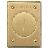 Hubbell S3425 Brass 2.375 Inches Single Receptacle Round Floor Box Cover